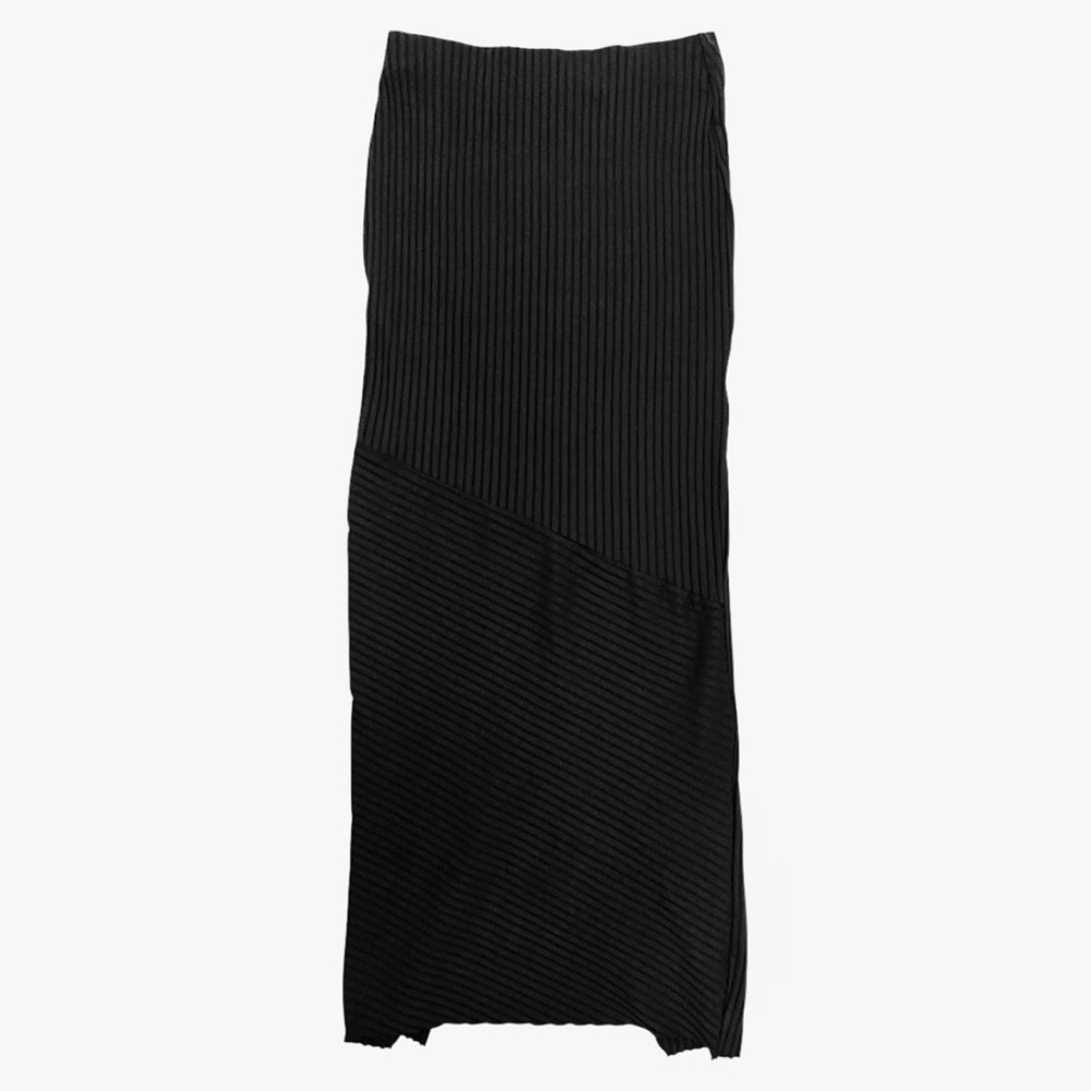Zara Black Textured Pencil Skirt